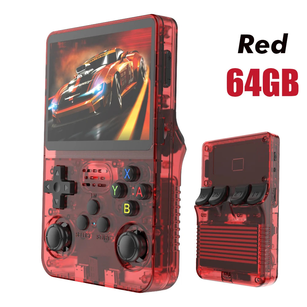 R36S Retro Handheld Console – 128GB/64GB, 3.5" IPS Display, Linux System, Portable Gaming Fun