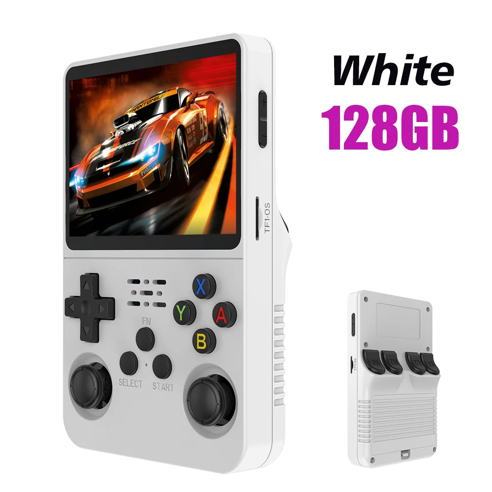 R36S Retro Handheld Console – 128GB/64GB, 3.5" IPS Display, Linux System, Portable Gaming Fun