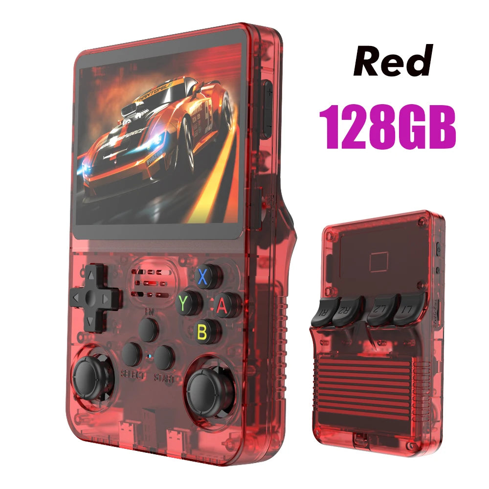 R36S Retro Handheld Console – 128GB/64GB, 3.5" IPS Display, Linux System, Portable Gaming Fun