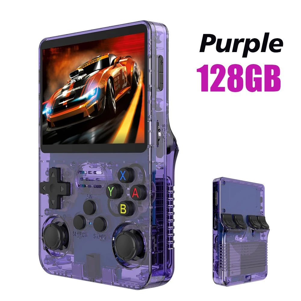 R36S Retro Handheld Console – 128GB/64GB, 3.5" IPS Display, Linux System, Portable Gaming Fun